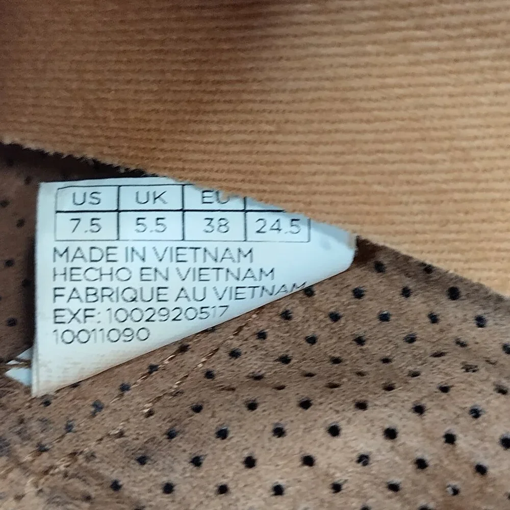 Toms Alpargata Crepe Toffee Tan Microfiber Slip-on Flats Women US 7.5